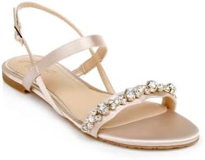 Jewel Badgley Mischka Osmond Crystal Flat Sandal - Image 9