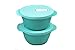 Tupperware Kuchenka mikrofalowa CrystalWave 800 ml (2) turkusowa/biała Micro Wave Pop Plus Fix 38955