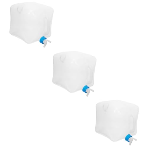BESPORTBLE 5 Piezas Cubo Plegable Mini Impermeable Tetera portátil Contenedores Bolsa de Agua con asa Bolsas de Agua portátiles Bolsa de Agua Potable Plegable Acampar Aire Libre Ldpe