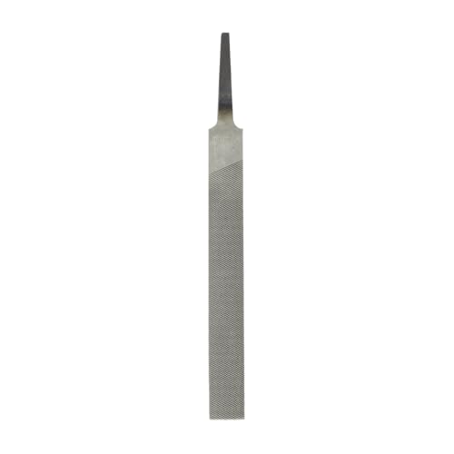 HARFINGTON Lima plana de corte medio de 10 cm, dientes de doble corte, acero de alto carbono, lima de escofina manual sin mango para quitar desbarbado de madera y metal