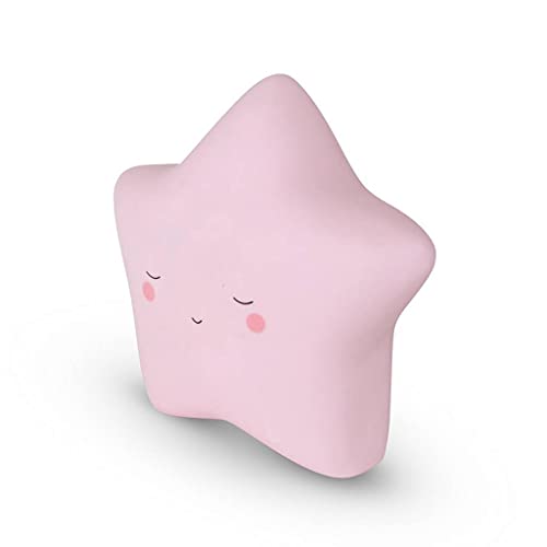 Teeny & Tiny - Luz nocturna de pared para habitación de bebé y niños de silicona suave rosado