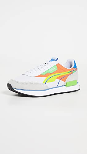 PUMA PUMA Men's Future Rider Sneaker, White/Yellow Alert/Carrot, 13