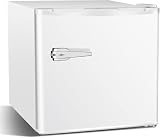 Antarctic Star 1.2 Cu.Ft Mini Upright Freezer, Compact Refrigerator with Adjustable Thermostat & Removable Shelves, Freestanding Small Freezer for Home Kitchen Office Garage, White