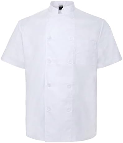 TopTie Unisex Short Sleeve Chef Coat Jacket