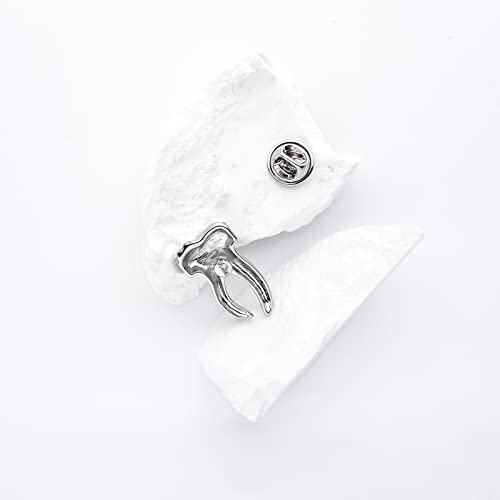 Image of Plikin 2pcs Dental Teeth Pins Brooch Medical Dentist Lapel Backpack Toothbrush Oral Care 14K Gold Plated Silver Pins Badge for Doctors Nurses