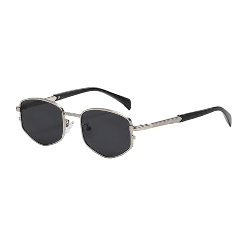 Lunettes de soleil rétro en métal UV400 pour homme et femme