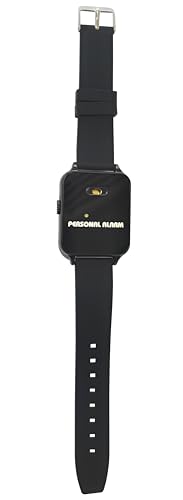 120dB Alarm-Armband, Alarmsirene und Blitzlicht am Handgelenk, im Notfall mit Fingertipp aktiviert (Schwarz)