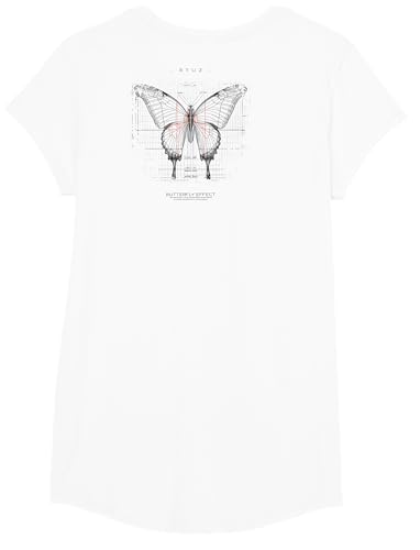 Backprint Butterfly Mode Fashion Damen Herren Schmetterling T-Shirt