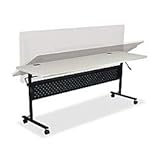 Lorell 60 x 24 x 29.5-Inch Flipper Training Table, Silver/Black