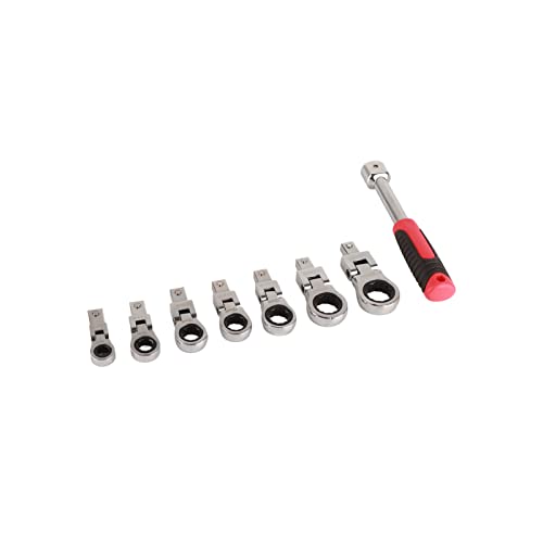 Kit de 8 llaves de carraca metálicas con cabezal 180° miniatura 2