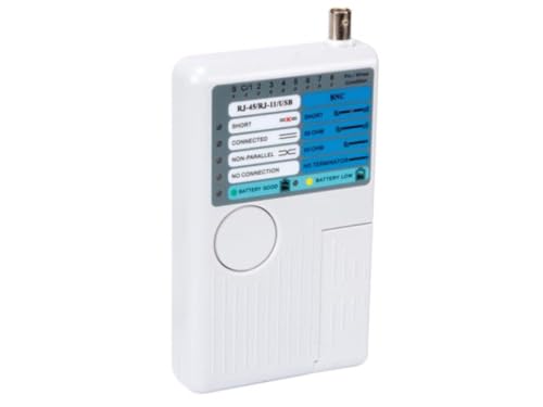 Probador de cable de red multifunción con indicadores LED para RJ45, RJ11 y USB Velleman