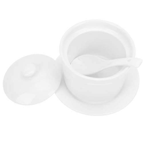 Toyvian Cuenco de Cerámica para Guisar Tapa 4.92In Recipiente para Sopa en Cocina y Comedor en Casa y Restaurantes