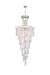 Elegant Lighting 1800SR36C/SA Spiral Collection 32-Light Large Hanging Fixture Swarovski Spectra Crystals with Chrome Finish