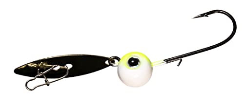 Z-MAN CBWV14-04PK2 Chatterbait Willowvibe, 1/4 oz, Chartreuse Shad (2-Pack), Multi, one Size