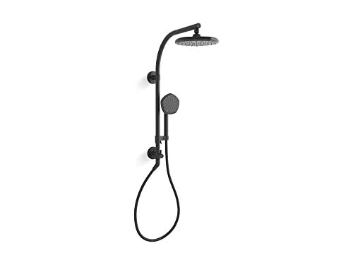 KOHLER 27118-G-BL Hydrorail-R Occasion Arch Shower Column Kit With Rainhead And Handshower 1.75 Gpm in Matte Black