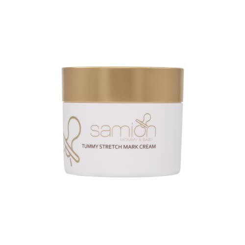 SAMION | TUMMY STRETCH MARK CREAM | Dehnungsstreifen Creme | intensive Hauptpflege | lindert das Spannungsgefühl | 200ml | Vegan Cover