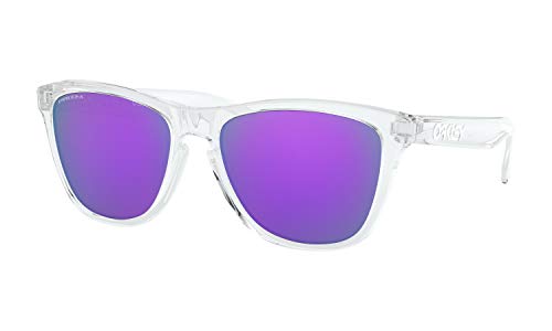 Oakley Frogskins 55mm Sunglasses Polished Clear with Prizm Violet Lens 9013-H755
