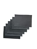 Gute Wahl für das Handwerk HAPPER STUDIO Rindsleder 2,0-2,2 mm Dick Pull-Up Crazy Horse Leder A5 x 6 Stücke (Schwarz)