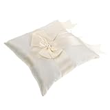 Zerodeko Almohada Elegante para Anillos de Boda con Lazos, Cómoda y Decorativa para Ceremonia y Propuesta de Matrimonio
