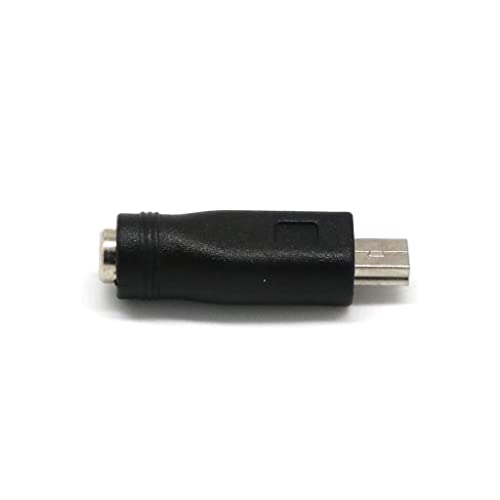 Image of 5.5mm x 2.1mm DC Power Supply Female to Mini USB Male Charge Converter Adapter for Cellphone, Tablet, Laptop