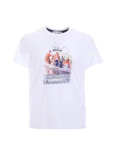 T-shirt blanc Yes Zee T728 SG03 pour composer un look minimaliste