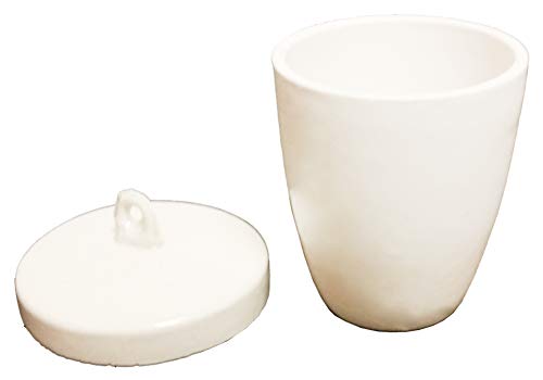 GSC CHF-30-20 Porcelain Crucible with Lid, High Form, 30ml Capacity, Pack of 20, White