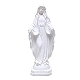 【Hervorragende Handwerkskunst】Mary Statue Unsere von treu inspirierenden Figuren sind sehr detailliert und fein geschnitzt.mit klarer Textur und natürlichem Ausdruck ist die rein und schön， Eine große Ergänzung zur Kirche.