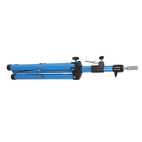 Support perruque trépied Pilipane bleu réglable en aluminium stable - 4