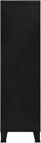 Miniatura 6 de BIGBARLEY Armario de dormitorio, organizador de ropa de armario, organizador de almacenamiento para ahorrar espacio, armario industrial negro, 35.4