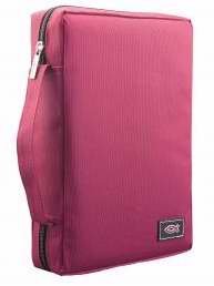 Poly-Canvas Bible / Book Cover w/Fish Applique (Medium / Magenta)