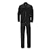 Men's 2 Piece Outfits Leather Retro Suit Casual Punk Jacket and Fashion Cool Pant Sets Hip Hop Muscle Suits