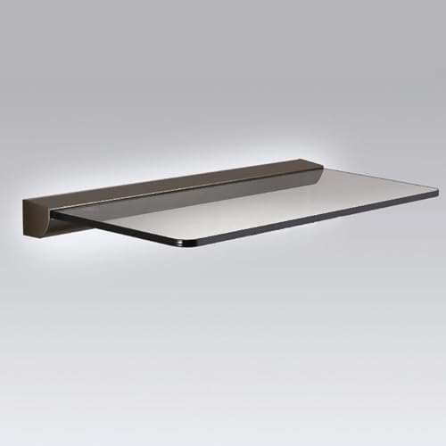 Étagère d'affichage LED flottante grise 60 cm meuble mural lumineux salon chambre