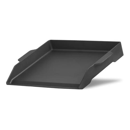 BBQ-Toro Gusseisen Grillplatte emailliert | 47 x 36 cm | BBQ Plancha, Grillplancha | Rechteckig, Universal und Massiv | Grillblech für Holzkohle und Gas, Grillzubehör, Grillpfanne, Grillschale