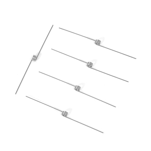 GUNGY 10 szt. sprężyn skrętnych ze stali nierdzewnej średnica drutu 0,4 mm średnica wewnętrzna 2 mm długość ramienia 20 mm kąt 180° 4 obroty prawy obrót 0,4 x 2 x 20 mm