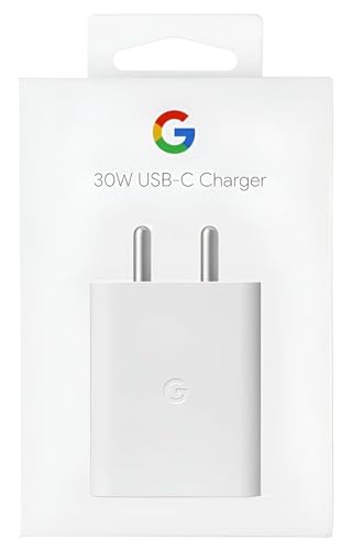 Image of Mudo Google Original 30W Type C to C Fast Charging Power Adapter Compatible with Pixel 9 Pro /8 Pro /8 /8a /Pixel 7 Pro /7 /7a /Pixel 6 Pro /6 /6a, Android Phone Charger|Rapid Charge Support, 30 W USB-C, White