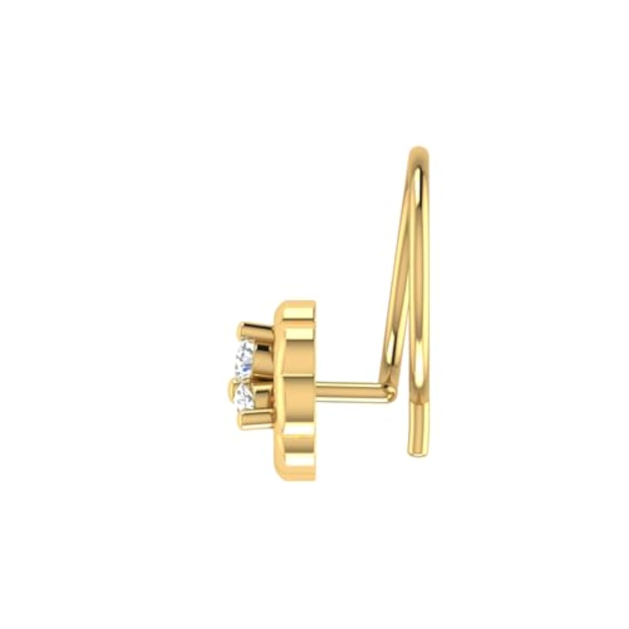 Women's 14Kt Yellow Gold Stud Nosering, Timeless