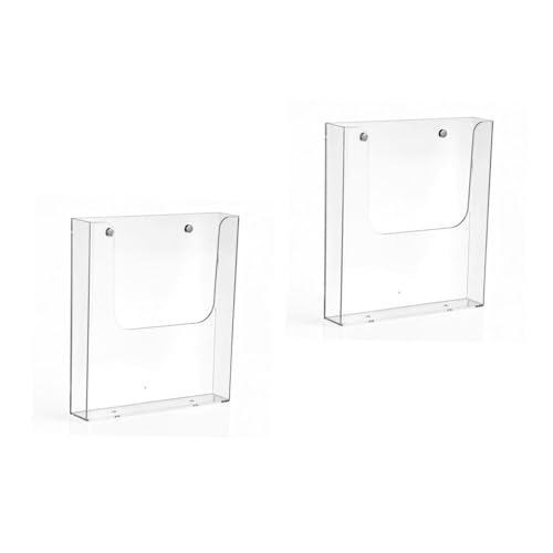 Organizador de pared acrílico para revistas en salones de espera y oficinas modernas 2