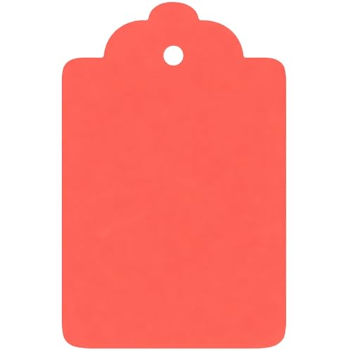 Image of CVANU 50pcs Premium Color Tag Blank Hanging with Pre-Punched Hole Tags for DIY Crafts, Gift Wrapping, Labelling & Writable Decorative Tags for All Occasions (2.85in X 1.7in) Dark Orange