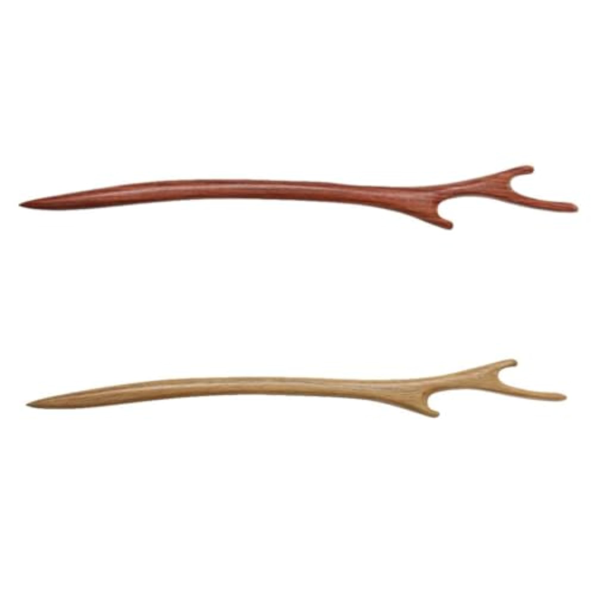 Women's Vintage Wood Antler Hair Sticks, 2pcs