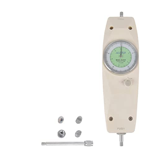 Push Pull Force Gauge Pointer Force Meter Detector Tester with Rod Journey 10mm Max Load 10KG 22Lb Load Graduation Value 0.1KG 0.1Lb