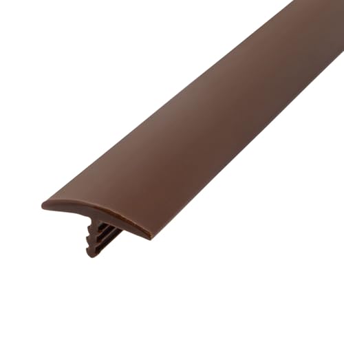 Outwater Plastic T-molding 1 Inch Milk Chocolate Brown Flexible Polyethylene Center Barb Tee Moulding 25 Foot Coil