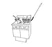 L-Shaped Deep Fryer Cleaning Brush, Up to 750F High Heat Resistant Metal Bristles Fryer Cleaning Brush for Food Debris, Grease Build-Up in Kitchen & Restaurant Deep Fryers Coil by FryOilSaver Co. B53C
