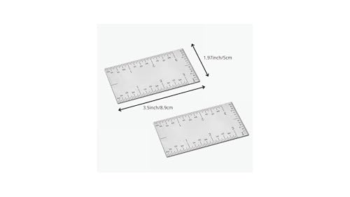 Stainless Steel Pocket Ruler – 4'' & 6'' Precision Woodworking Measuring Tool, Durable Slide Rule with Matte Finish, Marking Guide for DIY, Kitchen, Craft & Technical Use(2pcs)