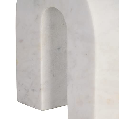 Decoración de mármol Horseshoe para mesa blanca, 5 x 2 x 6 pulg miniatura 4