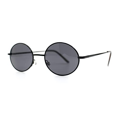 Classic Small Oval Spring Hinge Metal Rim Sunglasses2