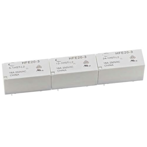Relé de enganche magnético HFE20-3-5-1HST-L2 de 5VDC y 16A para control de energía