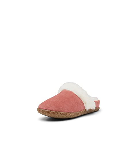 SOREL Women's Nakiska Slide II Slipper â Rose Dust, Natural â Indoor & Outdoor â Suede & Faux Fur â Size 9