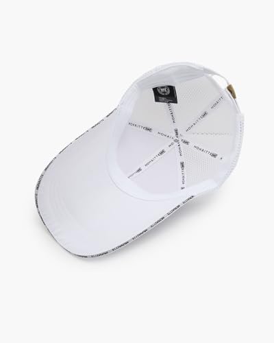 Black Mesh Baseball Cap, Adjustable,Mens (US, Numeric, 6 3/4, 7 5/8, White)