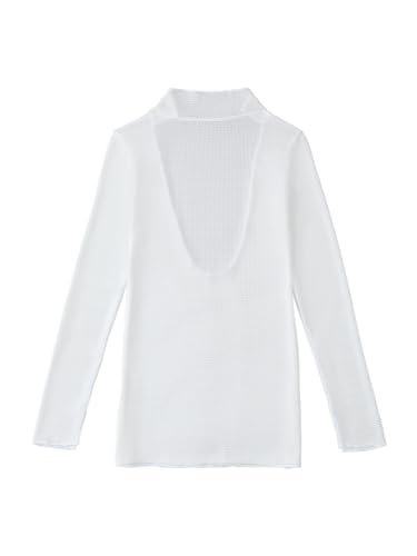 Image of Lilosy Sexy Crochet Sheer Long Sleeve Cover Up Swim Bathing Suit Beach Dress One Piece