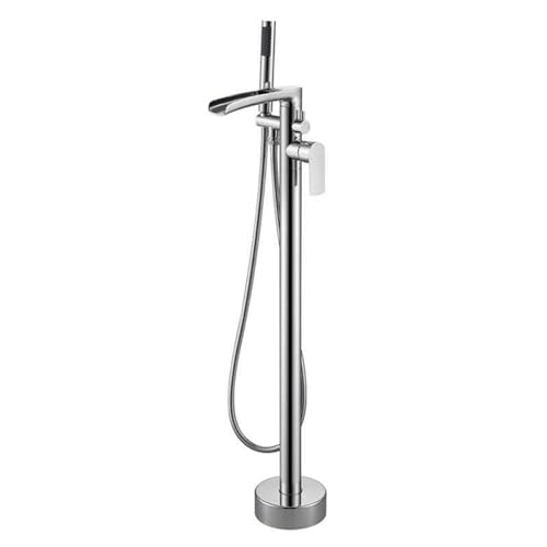 Robinet sur pied en laiton chromé haut de gamme style cascade